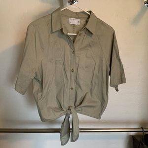 ASOS Short Sleeve Tie-waist Shirt